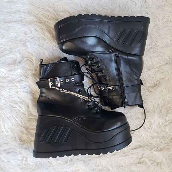 Gothic Black Punk Flatform 9 - Picture 4 of 9